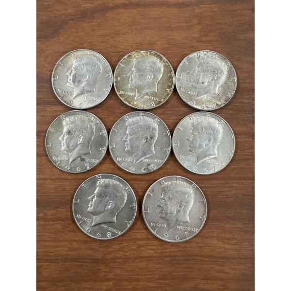 8 - Kennedy 40% Silver Kennedy United States Half Dollars