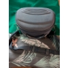 Image 1 : Navy Hard Shell Case With Strap, 4 Cute Cat Ornaments, 9" Lady Figurine, And Small Purse.
