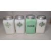 Image 2 : Vintage McKee Milk Glass/Uranium Jadeite Shakers, Oneida Salt/Pepper Shakers & More