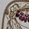 Image 2 : Vintage Costume Jewelry Lot features a Mix of Gold-Toned Chains, Necklaces, and Accessories