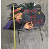 Image 2 : Brand New! Festive 29''x30'' Tin Trick Or Treat Yard Sign -No Shipping Available 
