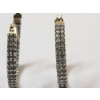 Image 3 : Gorgeous 10K Gold Diamond-Studded Earrings - Total Weight: 4.7g