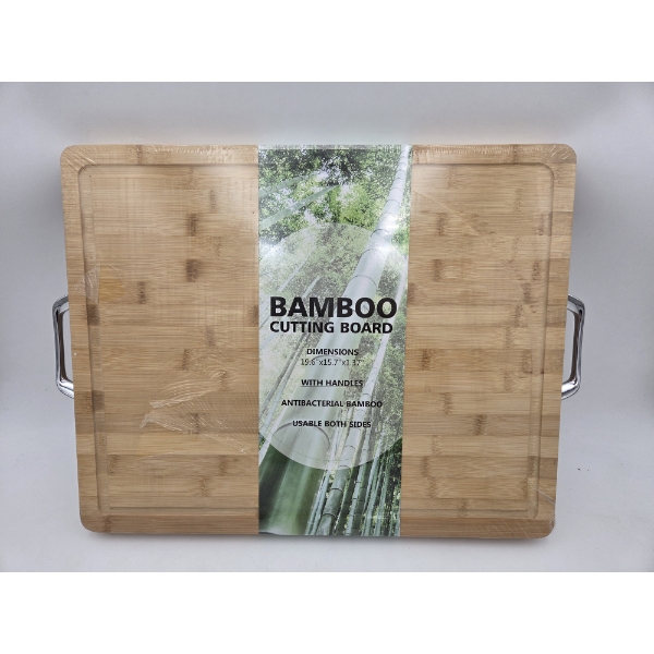 Brand New Large 19.6''x15.7'' Bamboo Cutting Board With Handles