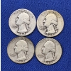 Image 6 : Lot of 20 Assorted Year 90% Silver Washington Quarters, FV $5.00
