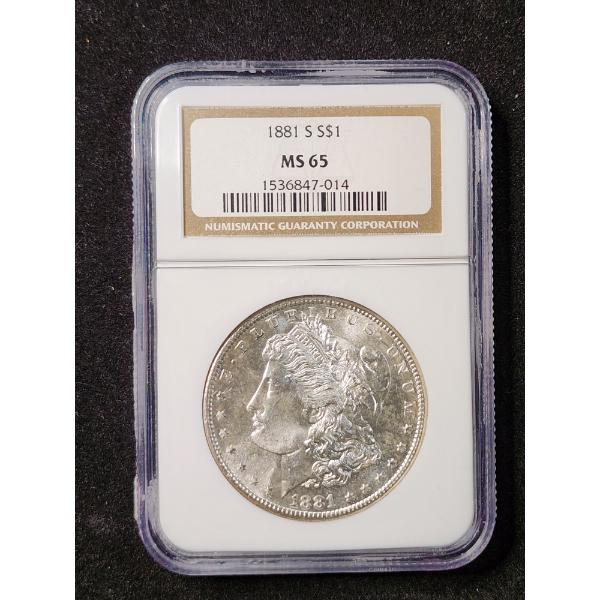 1881-S NGC MS 65 90% Silver Morgan Dollar 