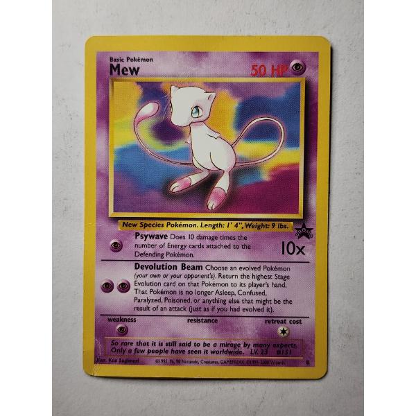 Vintage Mew #8 Black Star Promo Rare Pokemon Trading Card