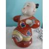 Image 3 : 2 Pc Chinese Porcelain Figures 12" & 8"