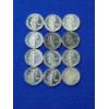 Image 6 : x12 Assorted Years 90% Silver Mercury Dimes Including BU-Like FV: $1.20