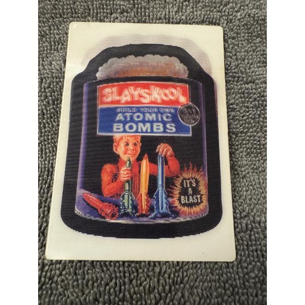 Topps Wacky Pack Slayskool Atomic Bombs Motion Card - Mint Condition - Card #8
