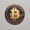 Image 1 : Colorized Bitcoin Design 1 AVDP oz .999 Fine Copper Round