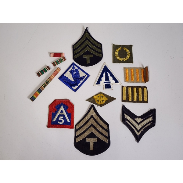 Assorted Vintage U.S. Military WWII Patches and Pins