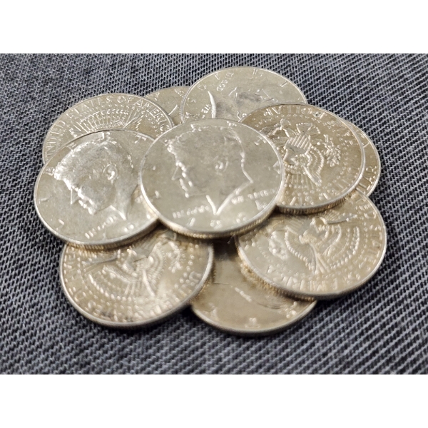 $5 Face Value in Assorted 90% Silver Kennedy Half Dollars 
