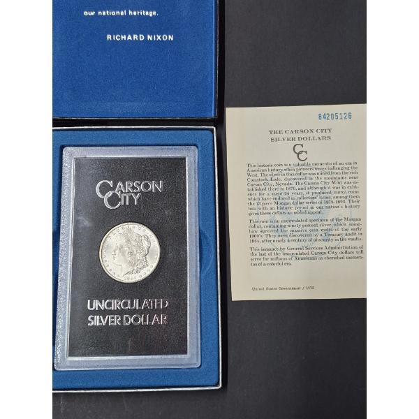 RARE - GSA Hoard Slabbed - UNCIRCULATED  - 1884 CC (Carson City) Morgan 90% Silver Dollar w Cert