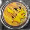 Image 2 : Pokemon Two Coin Copper Round Set ~ 2 OUNCES OF COPPER ~ Ft. Pikachu & Eevee in Nice Display Case