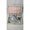 Image 3 : Assorted Lot Of Costume Jewelry In Beautiful Mint Colored Jewelry Box