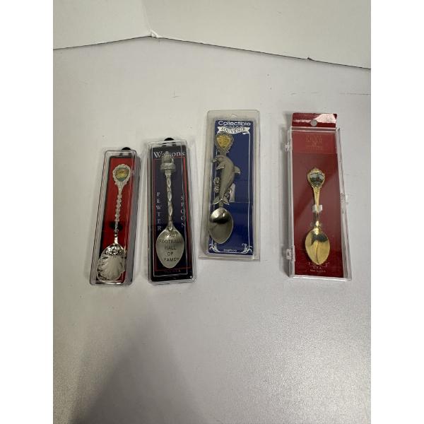 4 Collectible Spoons - Mississippi - Hall of Fame - Put- In- Bay - Henry Ford Museum