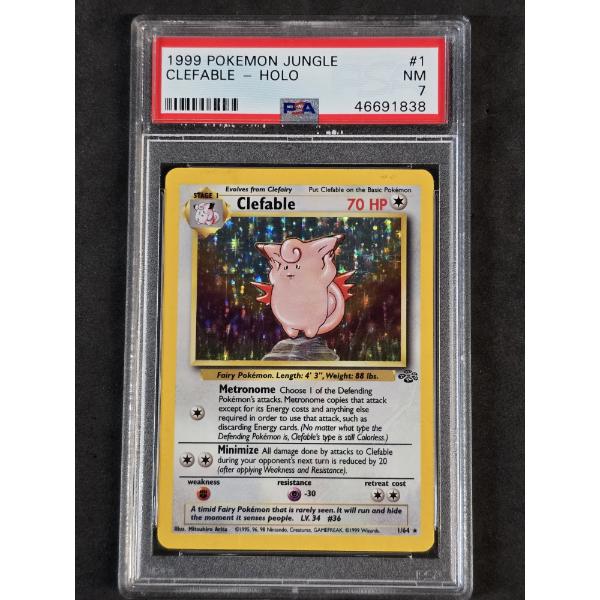 PSA 7 NM 1999 Pokemon Jungle Clefable - Holo 1/64