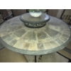 Image 2 : Great Outdoor Round 4 Ft Metal Patio Table & 4 Chairs With Additional Serving Platform - See Pics - 