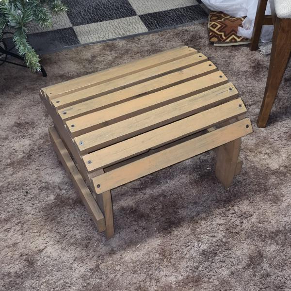PICKUP IN CANTON -  VERY UNIQUE WOODEN FOOT REST - 18 X 17 X 13 T EXCELLENT CONDITION