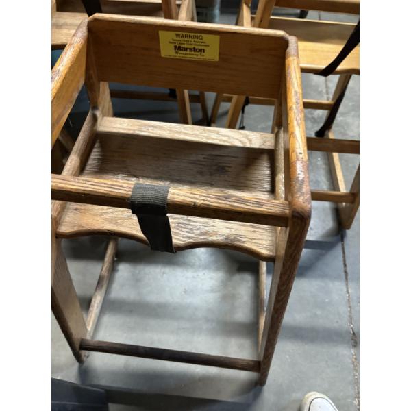 4 Commercial Wooden High Chairs ~ Perfect for Restaurants!