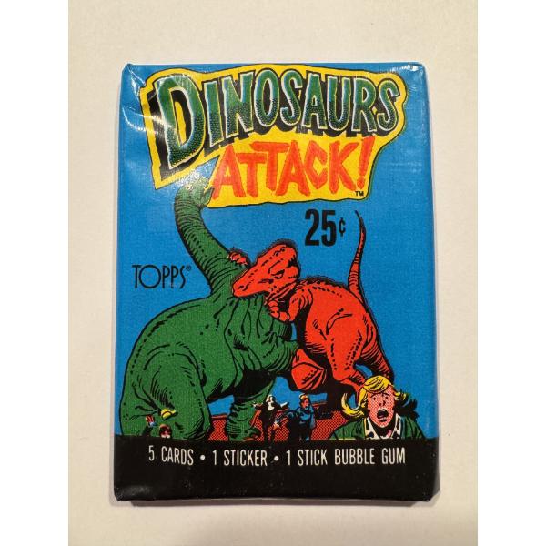 1988 Topps Dinosaurs Attack Wax Pack - Sealed In Mint Condition