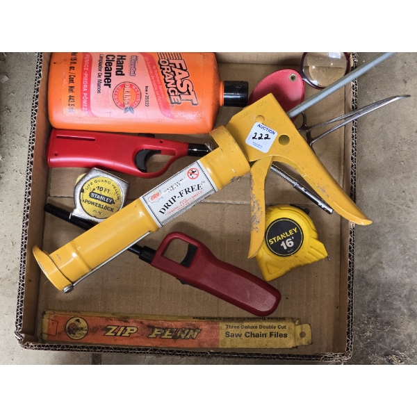 Assorted Home Improvement Tools incl Caulk Gun and more
