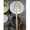 Image 6 : Vintage Enamelware Basins, Plate & Bowl And Vintage Wood Tap Collection 