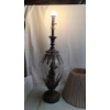 Image 8 : Vintage Hollywood Regency Style Brass Lamp With Cherub