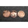 Image 10 : 1 Grain Of .999 Fine Silver, (3) Copper 1 Oz Coins, Copper Flake, $5 Gettysburg Commemorative Coin