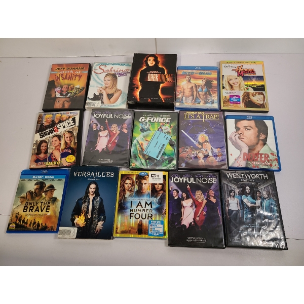 15 DVD'S - Dark Angel - Sabrina the Teenage Witch - Joyful Noise - Dexter - Hannah Montana - Etc.