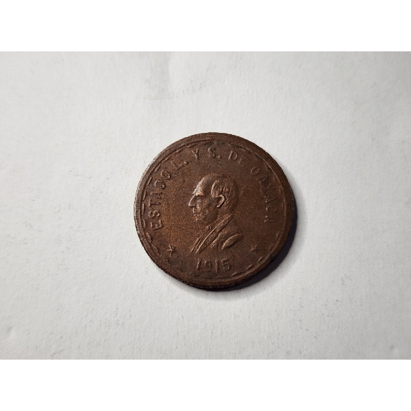 1915 Mexico-Revolutionary Oaxaca 20 Centavos Copper Coin ~ OVER 100 YEARS OLD!