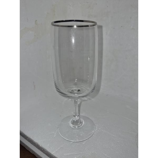 Pickup In Canton  Silver Rim Fostoria Elegant Goblets - 24 Pcs - 12 each 7 1/4" & 5 1/4" Gem Cond