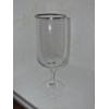 Image 1 : Pickup In Canton  Silver Rim Fostoria Elegant Goblets - 24 Pcs - 12 each 7 1/4" & 5 1/4" Gem Cond