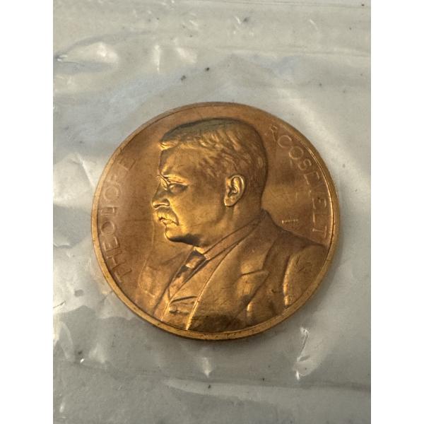 Limited Edition Theodore Roosevelt One Ounce .999 Fine Copper Ounce - Mint Condition