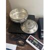 Image 9 : Silver-plated dishes with glass dishes - 4 Silver-plate - 2 Glass Dishes - Serving Platter & Bowl 