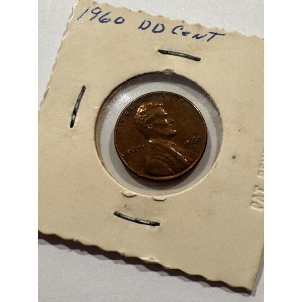 1960 United States Lincoln Penny Double D Cent - Outstanding Condition