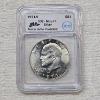 Image 1 : Austin Hutto Signed 1971-S 40% Silver Eisenhower Dollar graded MS67 by the ICG
