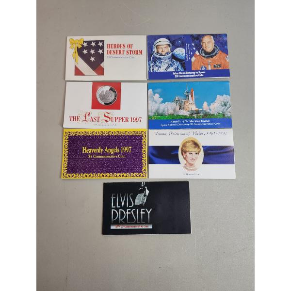 U.S. / Republic of Liberia Comm. Coins Including Elvis Presley, Desert Storm, The Last Supper & More