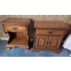 Image 1 : PICKUP IN CANTON - Solid Wood Side Tables With Drawers 21''x25'' And 23''x24'' In Great Condition!
 