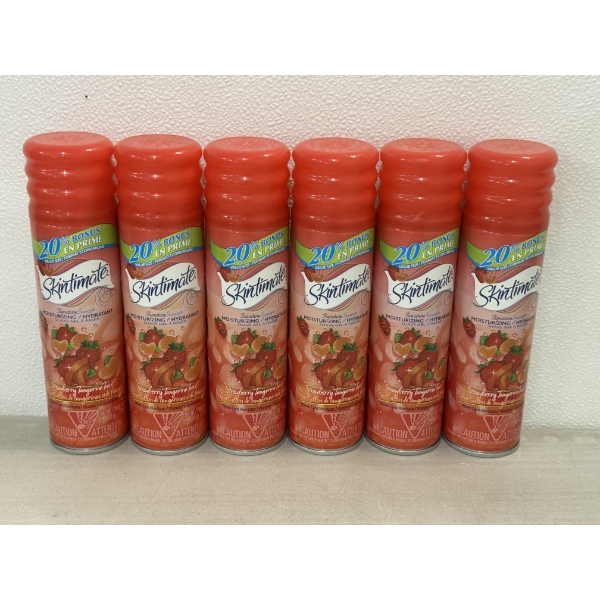 6 - 8.4 Ounce Cans Of Skintimate Moisturizing Shave Gel - Brand New!
