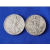 Image 1 : 2 - 90% Silver Walking Liberty Half Dollars FV: $1.00