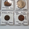 Image 7 : Binder Page of Assorted Tokens/Medals: Mardi Gras, Mason's, Railways Tokens, & More!