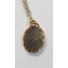 Image 7 : 12K Gold Filled 16" Necklace With Black Enamel Floral Pendant - Weight: 1.2g