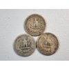 Image 2 : Three U.S. 90% Silver Washington Quarters FV: $0.75