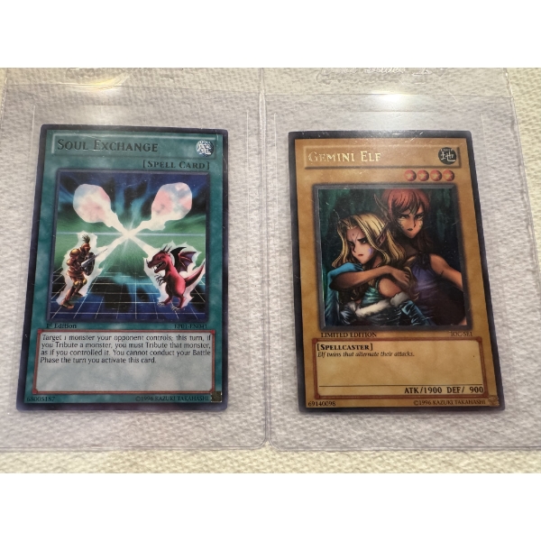 Yu-GI-OH! Gemini Elf & Soul Exchange Trading Cards - Mint Condition