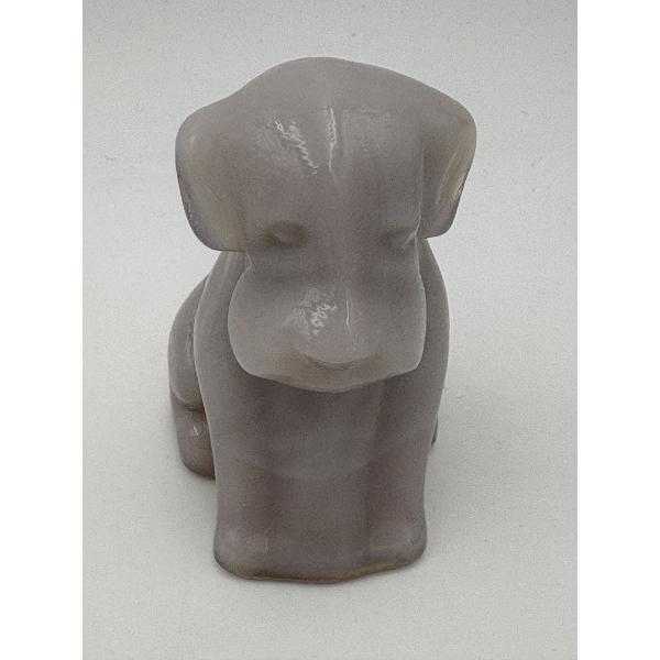 Adorable Degenhart Vintage Glass Dog Figurine -Mauve