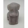 Image 1 : Adorable Degenhart Vintage Glass Dog Figurine -Mauve