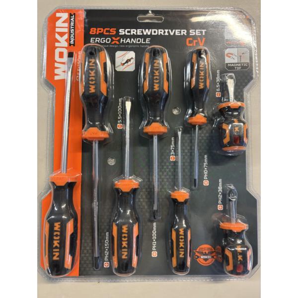 Brand New - 8 Piece Wokin Industrial Screwdriver Set