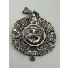 Image 1 : Sterling Silver Pendent Featuring Tonatiuh, the Aztec Sun Deity & Aztec Calendar  15.8g