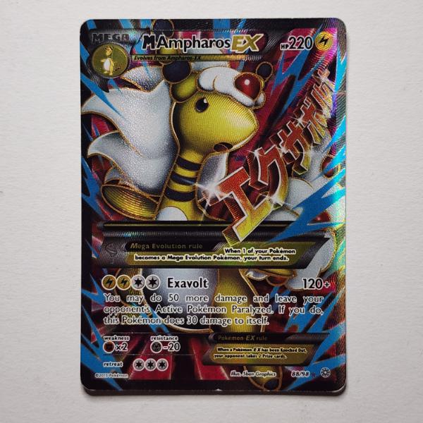 Mega Ampharos EX 88/98 Holo Rare Vintage Pokemon Trading Card